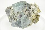 Cubic Fluorite Crystals on Quartz - Yaogangxian Mine #215797-1